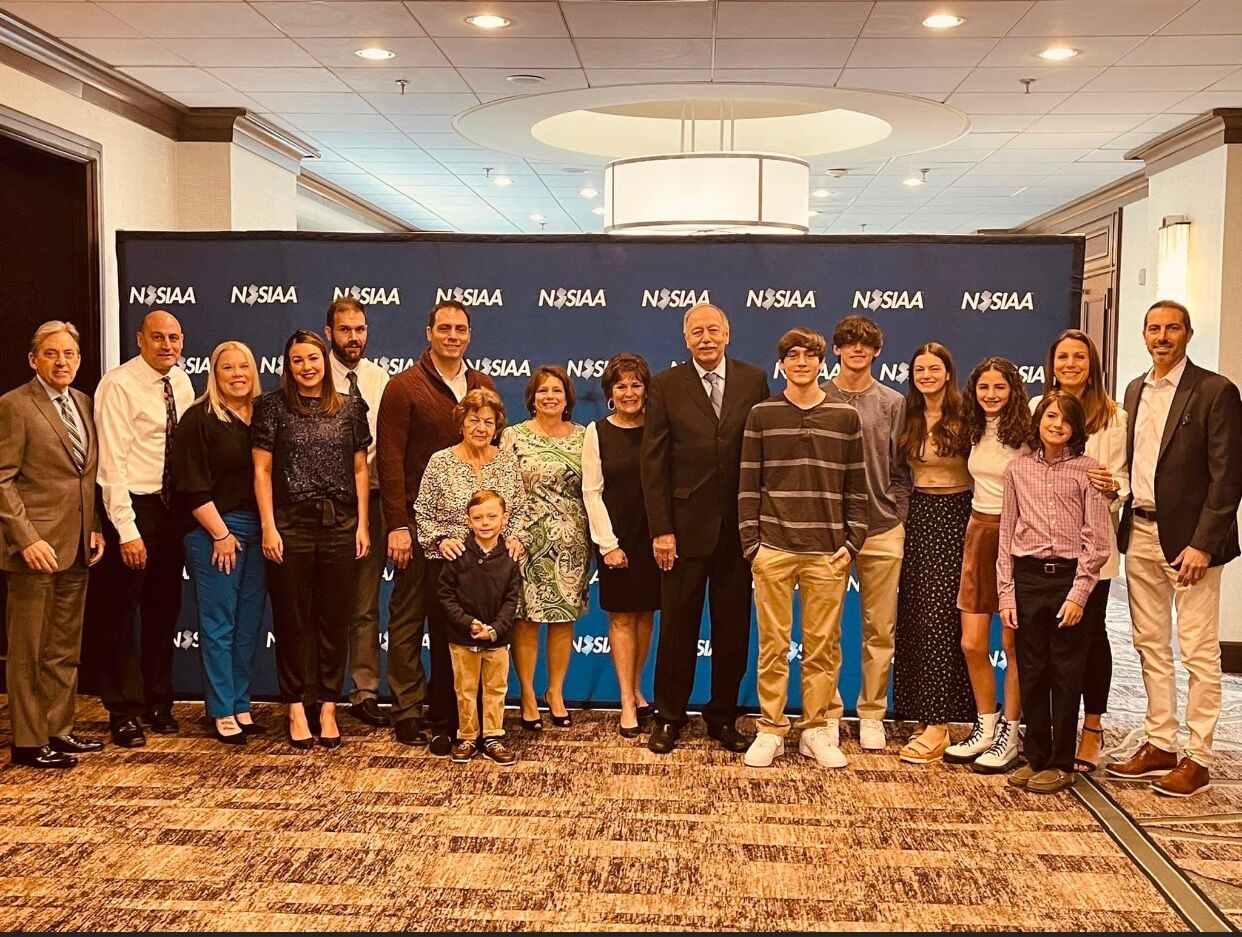 Chris Ford and family at NJSIAA induction ceremony
